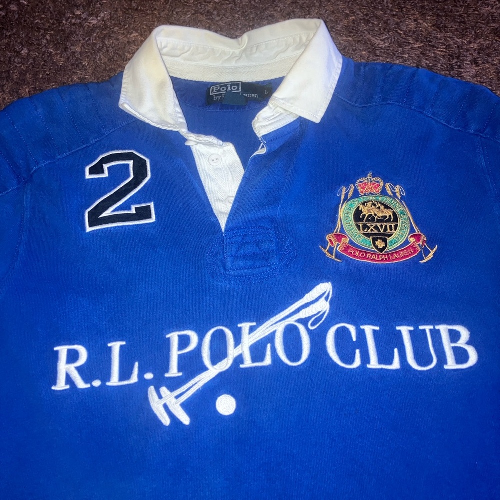 Vintage 08’ Ralph Lauren Mercer Winter Polo Club Team Switzerland Rugby Shirt L - Picture 5 of 10